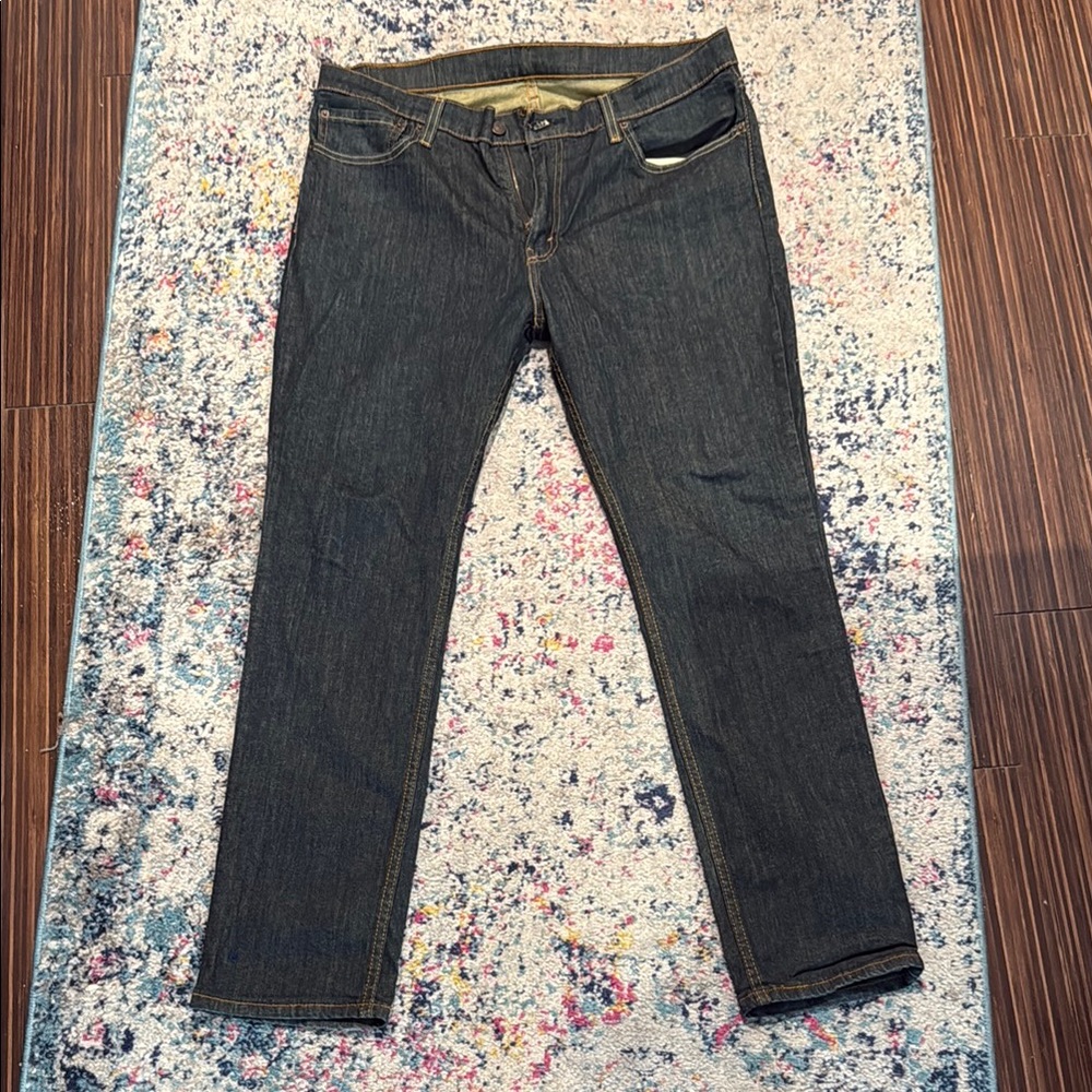 36x30 Signature by Levi Strauss Men's Relaxed Jeans - Dark Blue